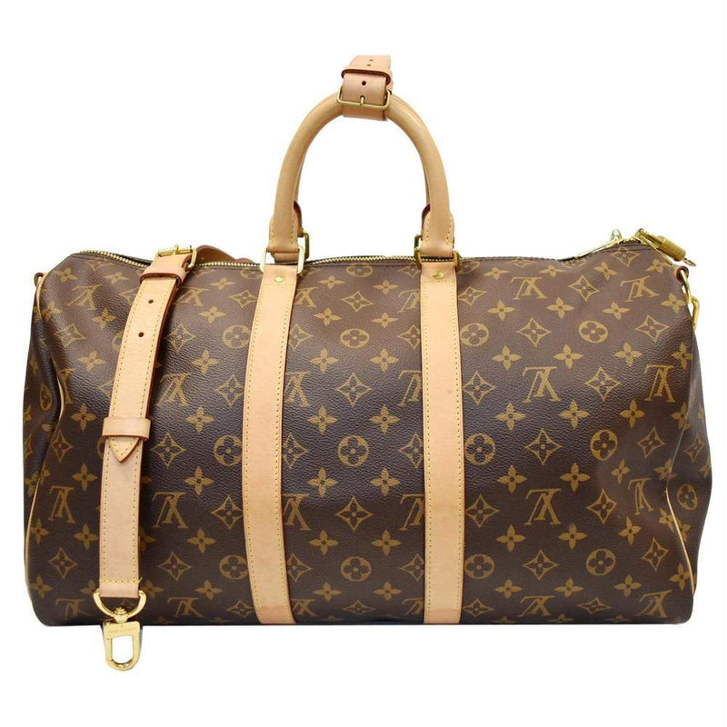 Louis Vuitton Monogram Coated Canvas Keepall 45 Brown Large Bag Travel  Luggage