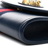 Gucci Blue Leather Rajah Web Chain Mini Shoulder Bag