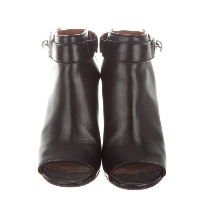 Givenchy Black Leather Shark Lock Boots