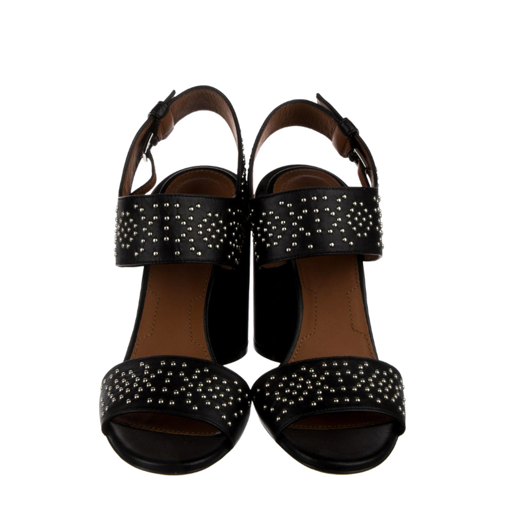 Givenchy Black Studded Leather Sandals 36