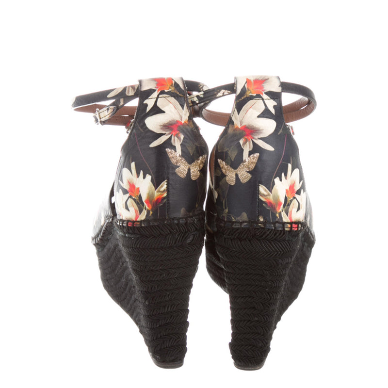 Givenchy Floral Print Wedge Sandals