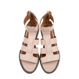Givenchy Rose Poudre Leather D Chain Low Gladiator Sandals