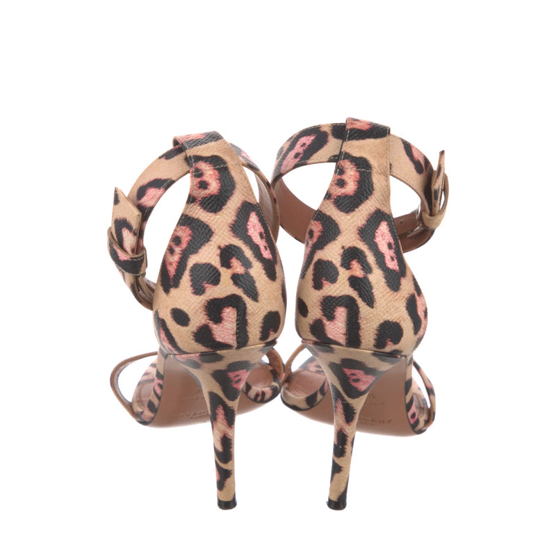 Givenchy Retra Leopard Animal Print Leather Sandals Luxybit