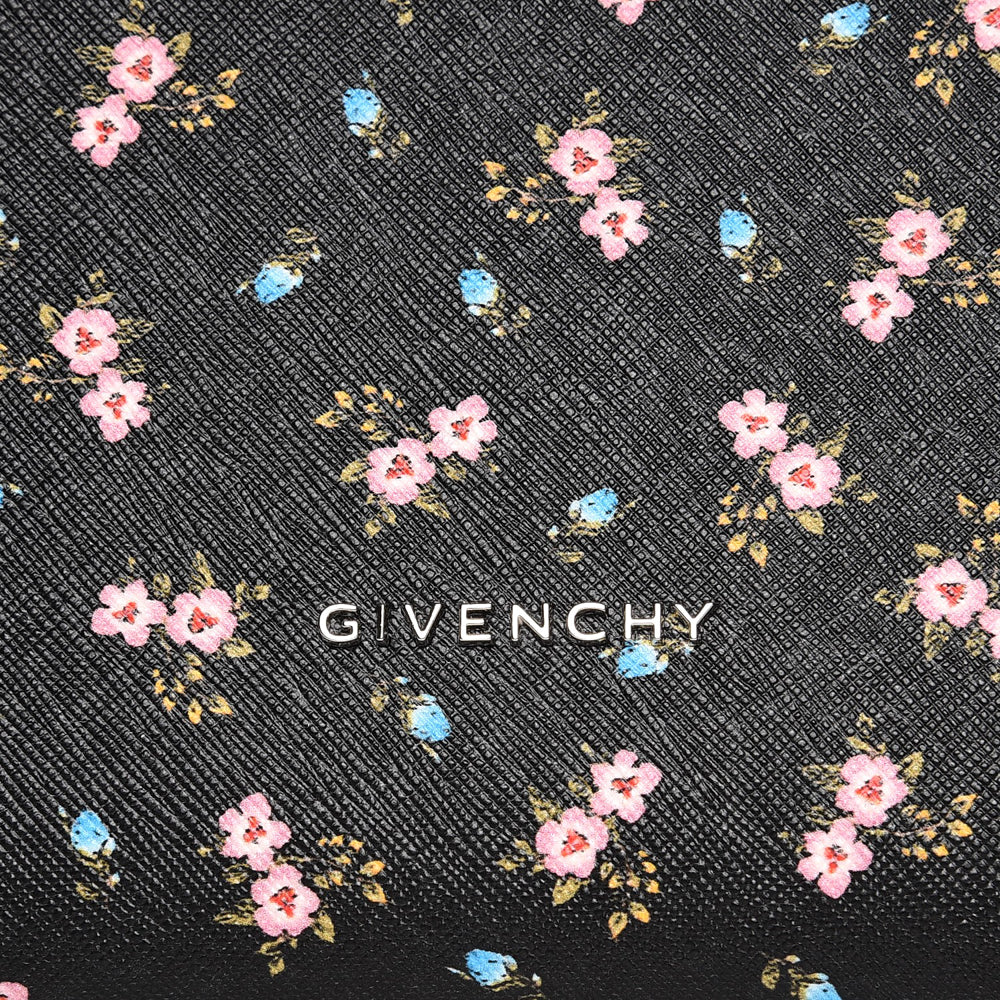 Givenchy Flower Pattern Tote Bag Black in Leather - US