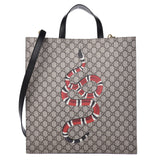 GUCCI GG Supreme King Snake Print Tote Bag