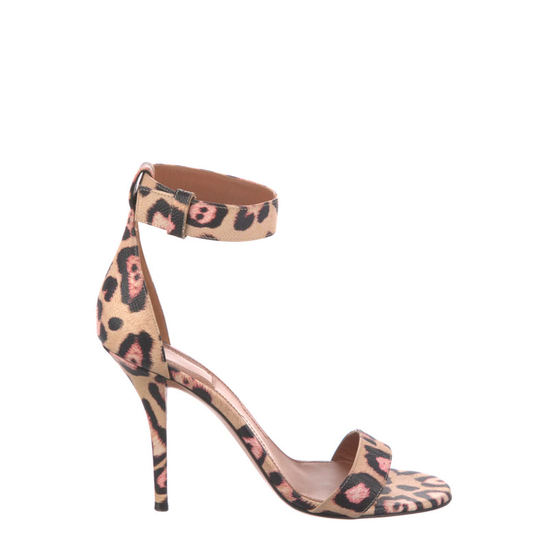 Givenchy Retra Leopard Animal Print Leather Sandals