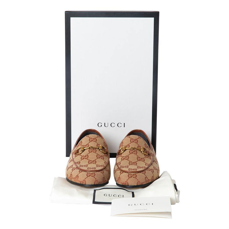 Gucci GG Canvas Jordaan Loafers - Luxybit