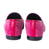 Gucci Horsebit Pink Velvet Jordaan Loafers