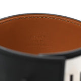 Hermes Black Noir Collier de Chien Bracelet Stamp