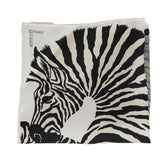 Hermes Noir/Blanc Zebra Pegasus Nano Scarf 20