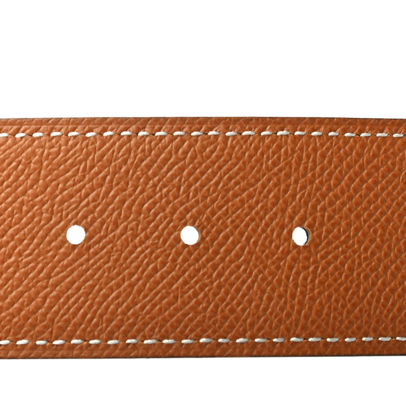 Hermes 38mm Gold Epsom/Etain Swift Leather Gold Plated Constance H Belt 80