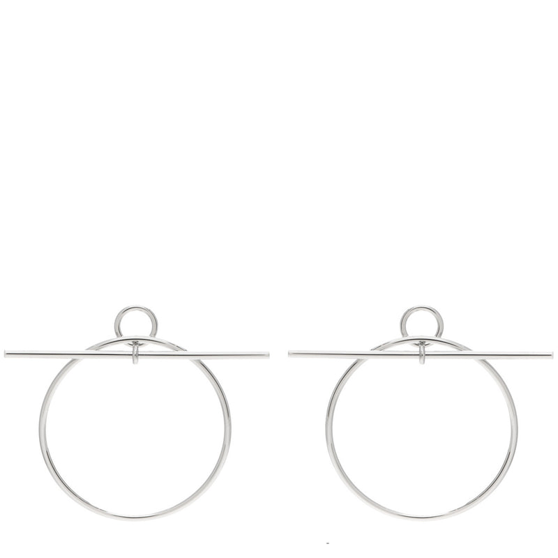 Pre-owned Louise Hoop Earrings Silver