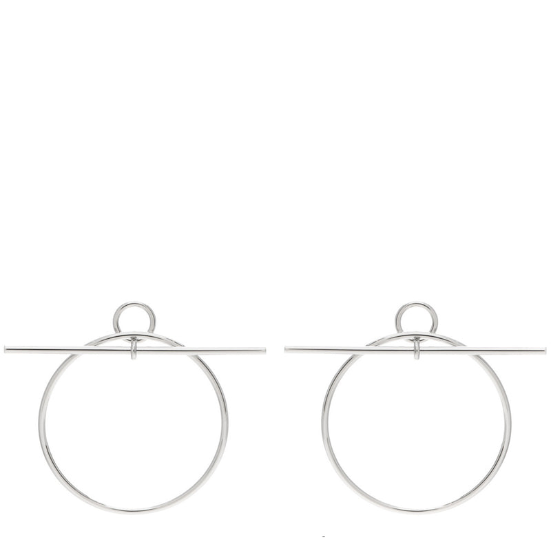 Hermes Silver Loop earrings, medium model 