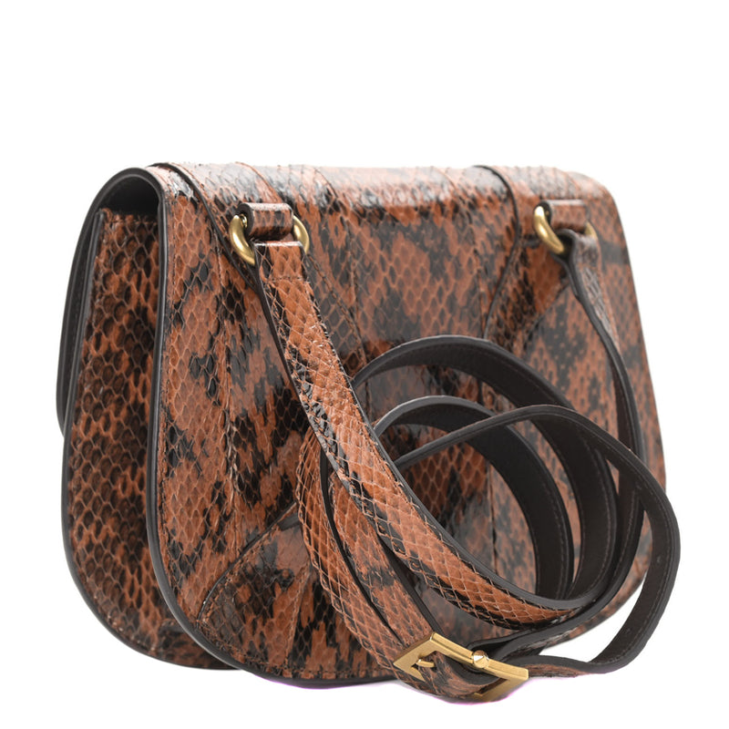 Gucci Black/Brown Elaphe Snake Small Shoulder Bag
