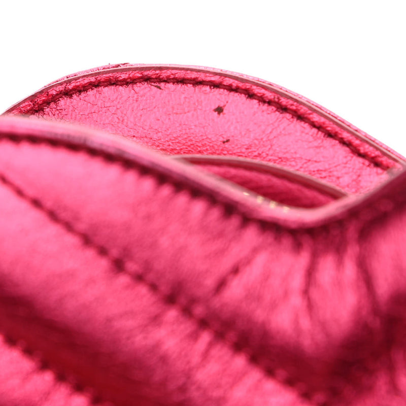 Saint Laurent Pink Chevron Monogram Small Love Heart Chain Bag