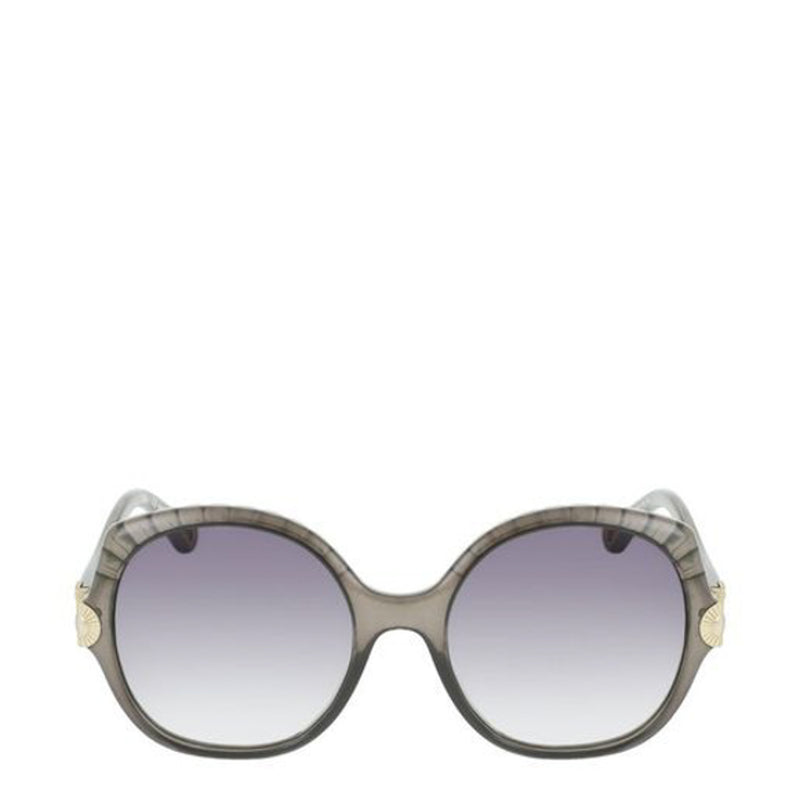 Chloe Grey Vera Scallop Round Sunglasses