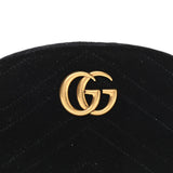Gucci Black Velvet GG Marmont Waist Belt Bag