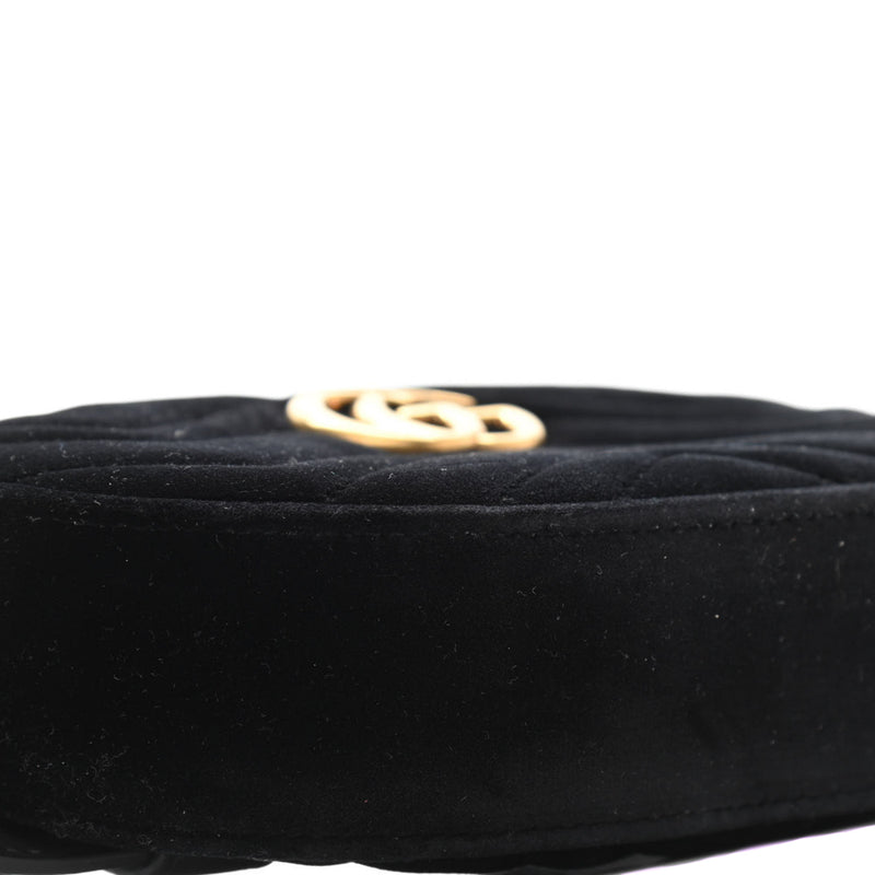 Gucci GG Marmont Belt Bag Matelasse Velvet Black 2170503