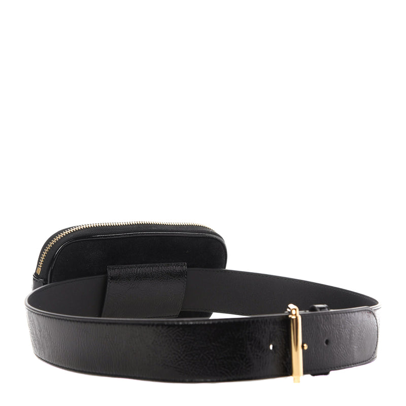 Gucci Black Suede Mini Ophidia Iphone Belt Bag 85 34