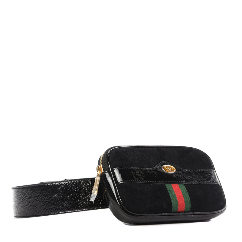 Gucci Black Suede Mini Ophidia Iphone Belt Bag