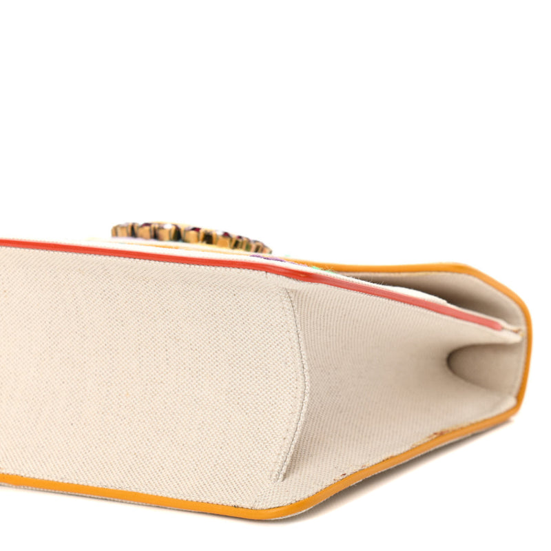 Gucci Linea Ricami Floral Embroidered Shoulder Bag