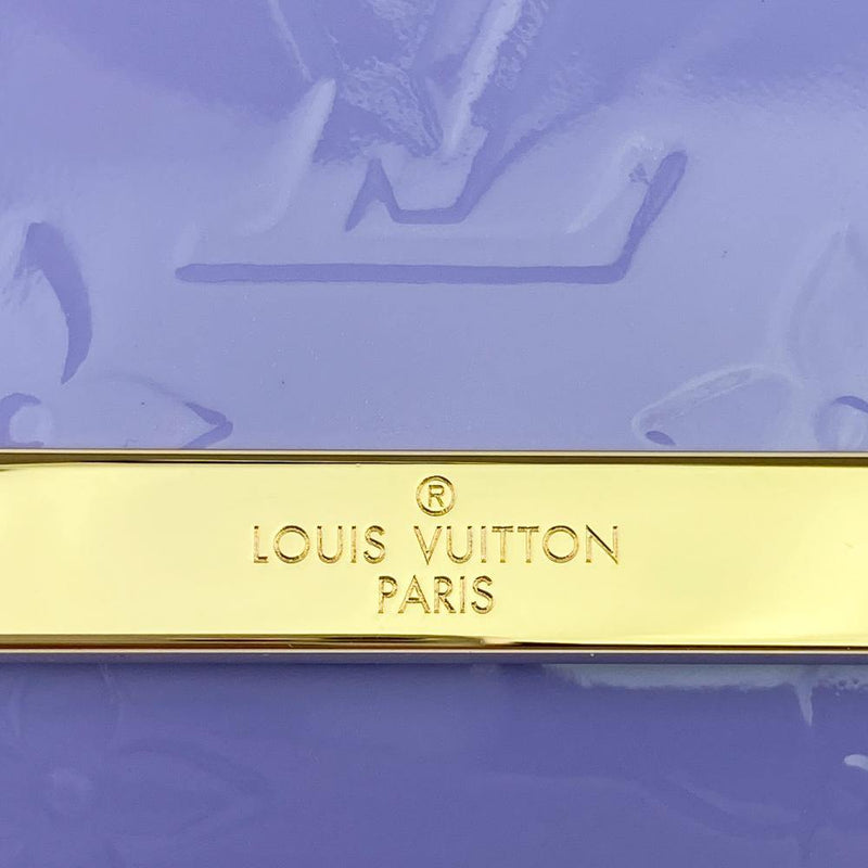 LV Monogram Vernis Ana Clutch Bag Lilac.