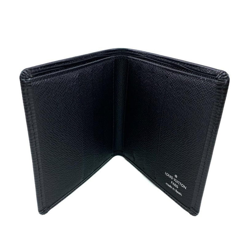 Louis Vuitton Black Epi Leather Noir Porte Cartes Card Holder Wallet case