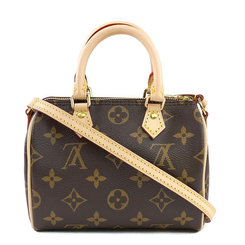 BRAND NEW LOUIS VUITTON Nano Speedy Monogram Canvas Crossbody Mini Bag