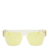 Stella McCartney Yellow Tinted Logo Square Sunglasses