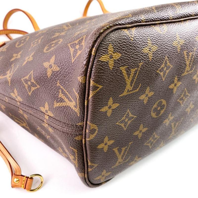 LOUIS VUITTON Neverfull MM Monogram Canvas Shoulder Bag Brown