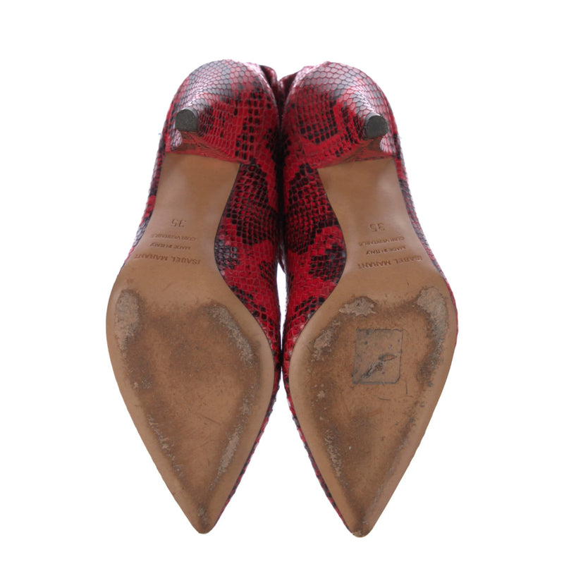 Isabel Marant Red Snake Lisbo Boots 35