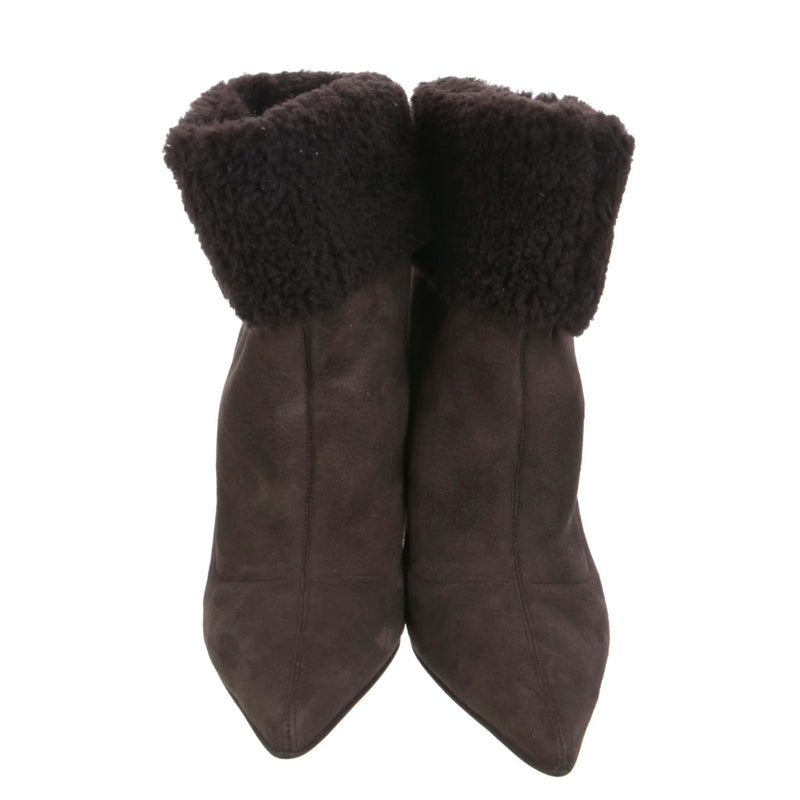 Jimmy Choo Brown Shearling Ankle Boots 