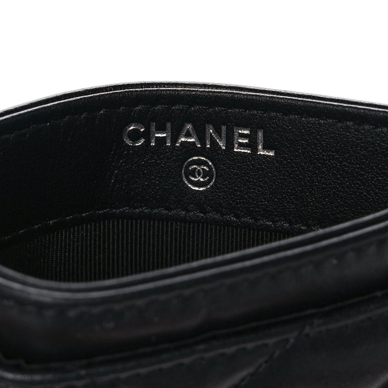 Chanel Black Quilted Caviar Leather Card Case and ID Holder