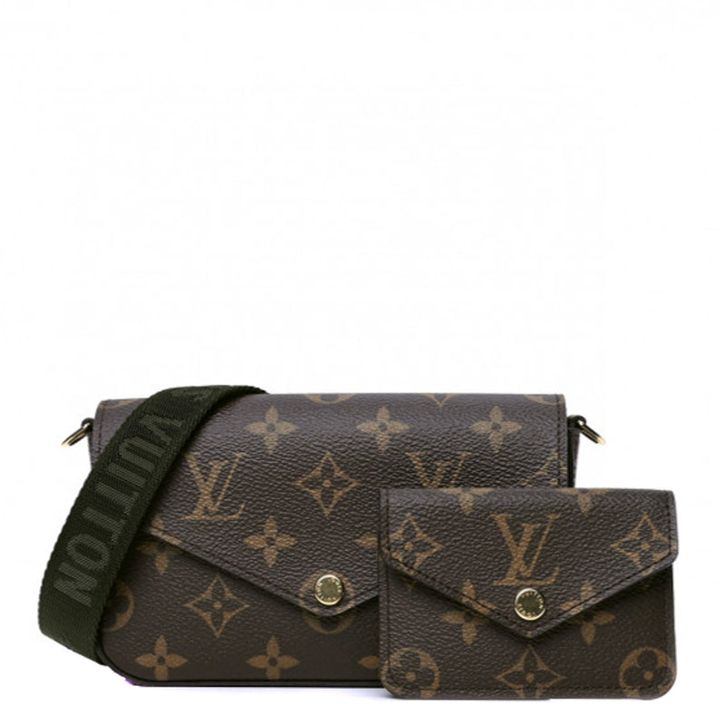 Louis Vuitton Khaki Green Monogram Felicie Strap & Go - Luxybit