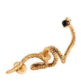 Saint Laurent Goldtone Snake and Pearl Brooch - Luxybit