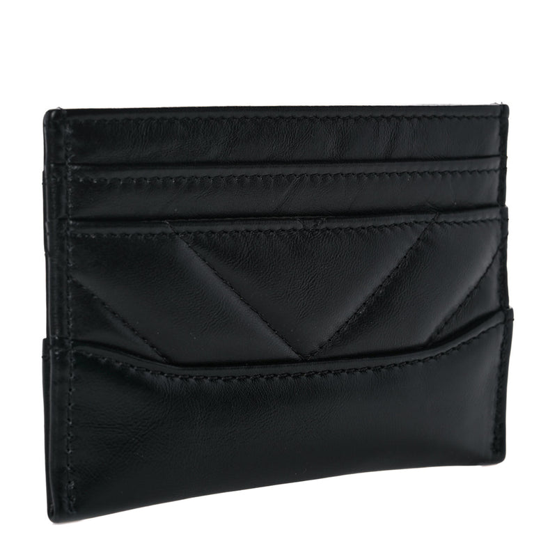 Chanel So Black Quilted Gabrielle Card Holder Wallet