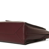 Balenciaga Bordeaux Red Calfskin Leather Papier Za Blackout B4 Perforated Leather Tote