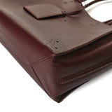 Balenciaga Burgundy Calfskin Leather Papier Za Blackout Tote - Luxybit 