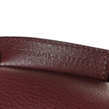 Balenciaga Bordeaux Red Calfskin Leather Papier Za Blackout B4 Perforated Leather Tote