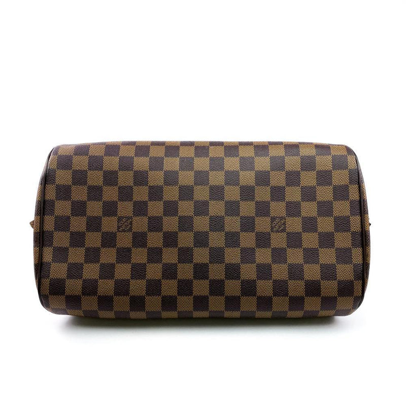 LOUIS VUITTON Ribera GM Damier Ebene Satchel Bag Brown