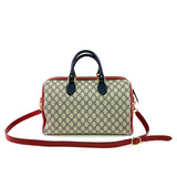Gucci GG Supreme Coated Canvas Monogram Top Handle Medium Boston Bag - Luxybit