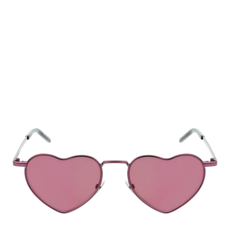 Saint Laurent Pink Tinted Heart Sunglasses