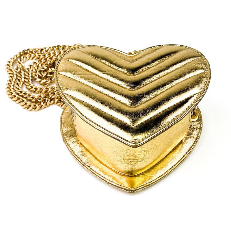 Mini Heart Pouch - Black/Gold