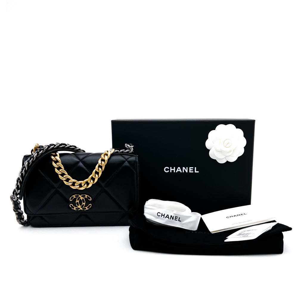 Chanel Chanel 19 Lambskin Wallet on Chain