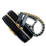 Chanel Black Lambskin Quilted Chanel 19 Phone Holder Chain Bag