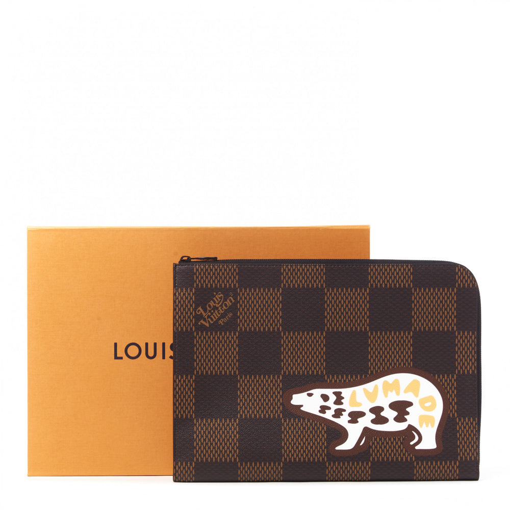 Louis Vuitton Brown, Pattern Print Wallet