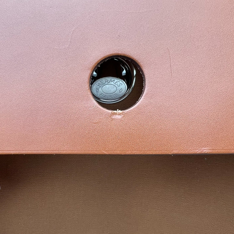 Hermes Pink Toile Officier Herbag Zip 39 Bag