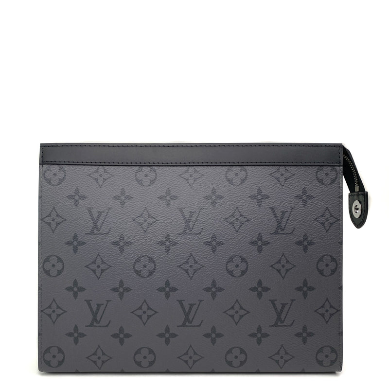 Louis Vuitton Monogram Eclipse Reverse Pochette Voyage MM Pouch Clutch Bag