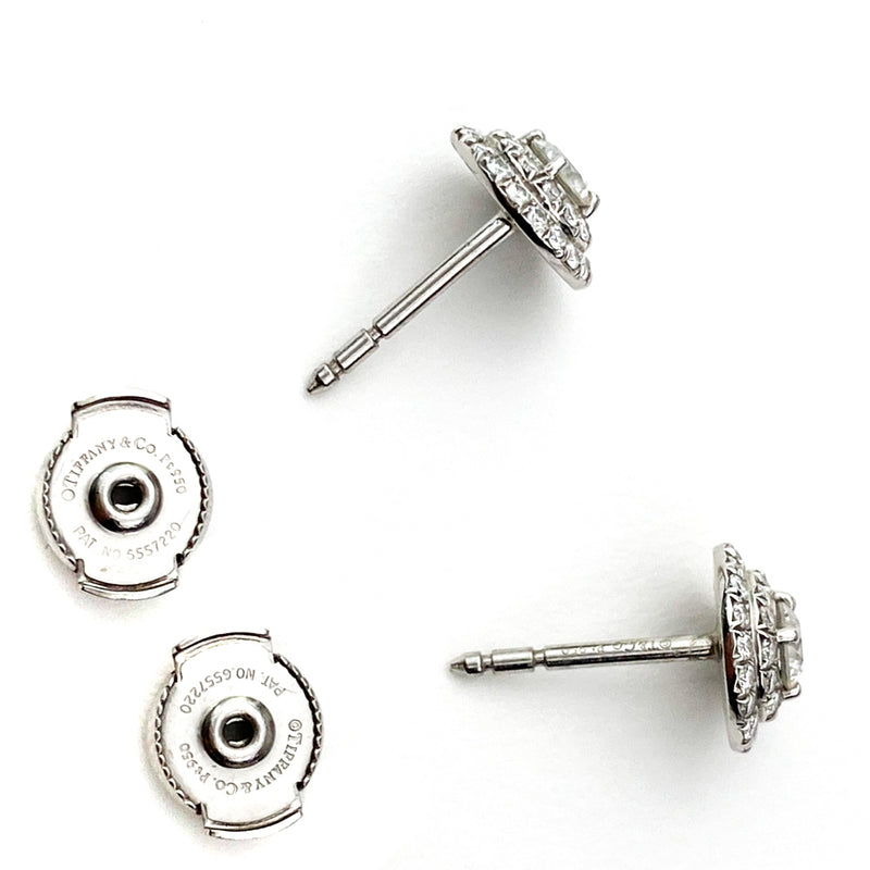 Tiffany & Co Platinum Soleste Diamond Earrings