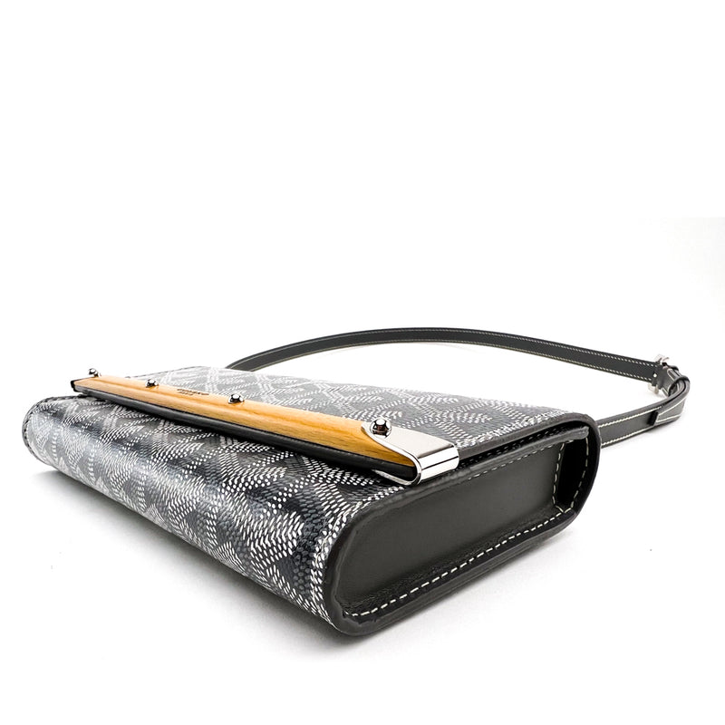 Goyard Grey Goyardine Monte Carlo Mini Case Bag With Strap